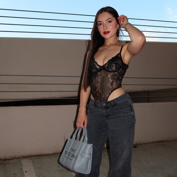 Black Lace Bodysuit - Picture 5 of 6